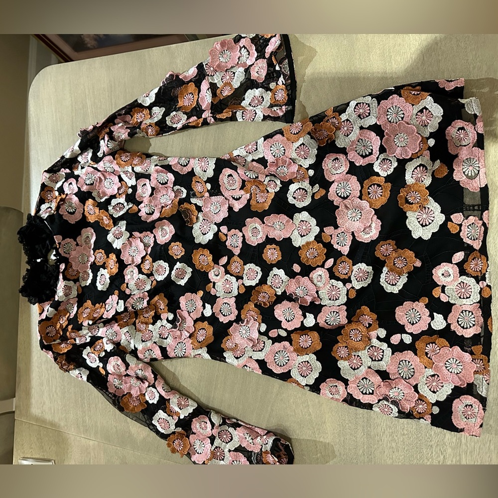 French Connection Floral Appliqué Dress